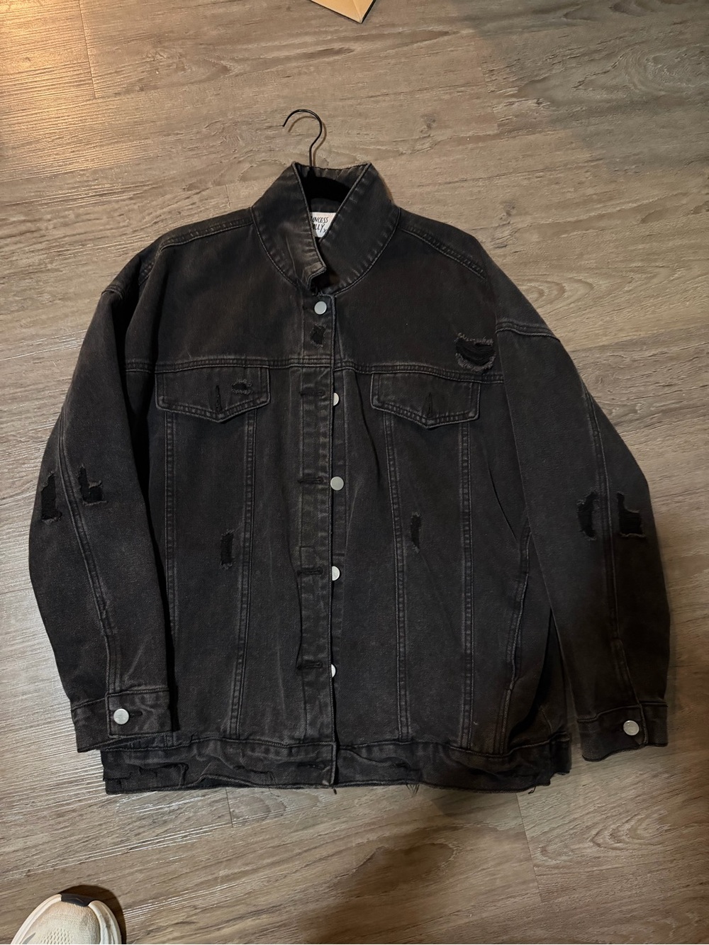 Princess Polly Black Distressed Denim Jacket